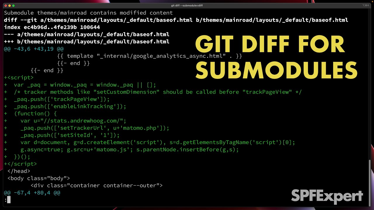 Diff For Git Submodules - Don't Panic